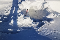 Snowhole practice. Photo: Ian Winterburn