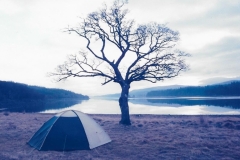 Camp at Loch Laggan. Photo: Geoff Gosling